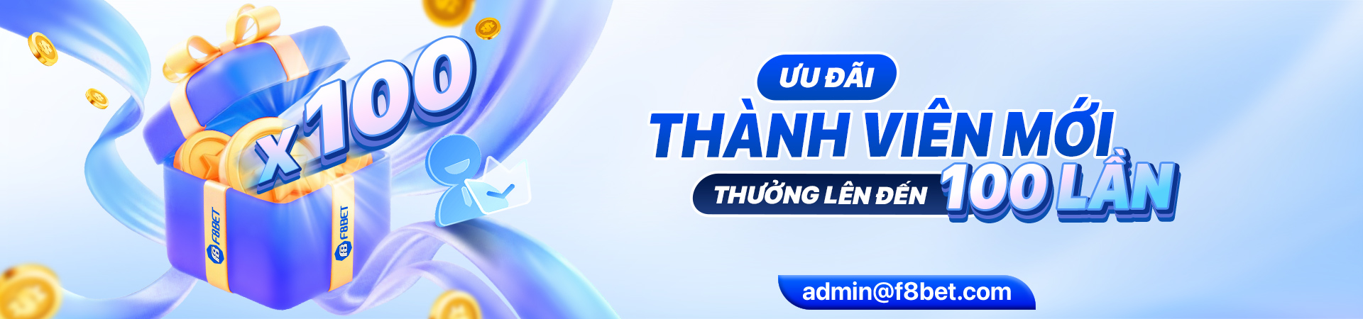 f8bet ưu đãi thành viên mới lên đến 100 lần